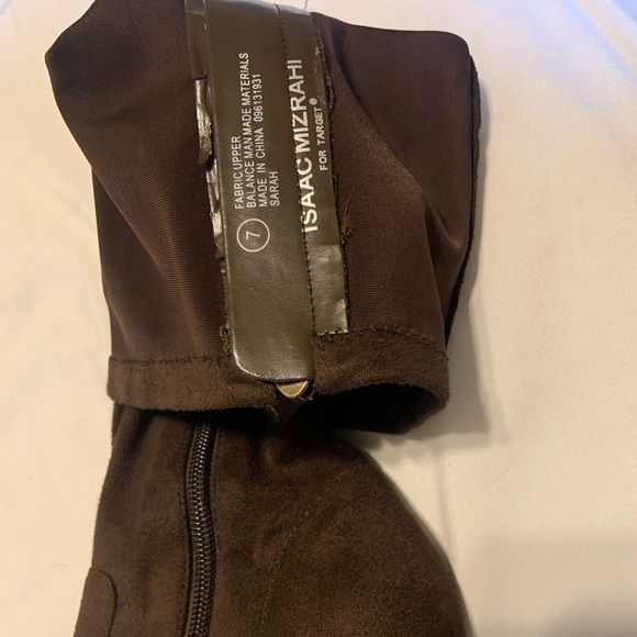 COPY - Brown sued heeled boots - Picture 4 of 4